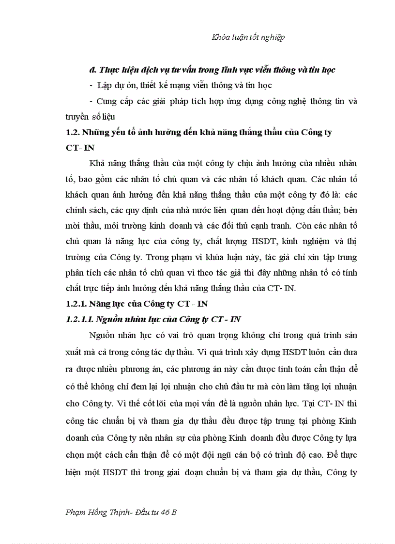 image for page Thực trạng và một số giải pháp nâng cao khả năng thắng thầu tại Công ty Cổ phần Viễn thông – Tin học Bưu điện ( CT-IN )