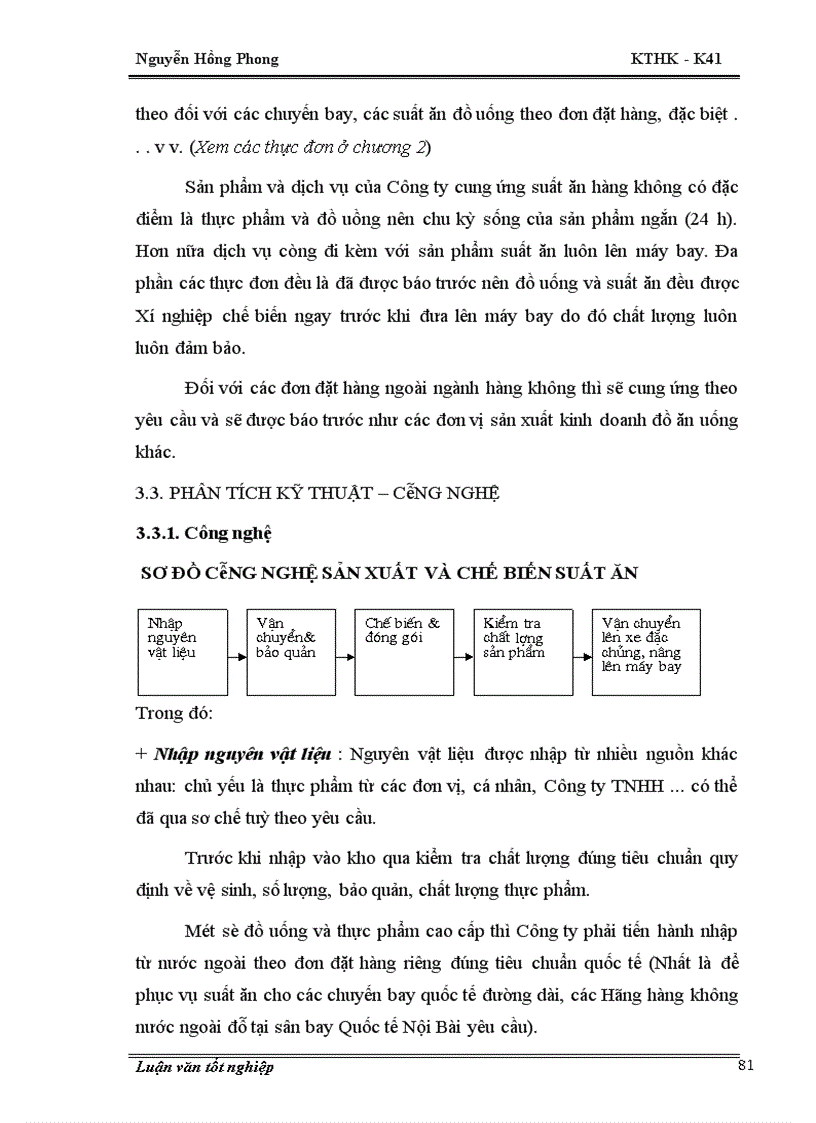 image for page Thiết kế phương án đầu tư mở rộng Công ty cung ứng suất ăn hàng không Nội Bài