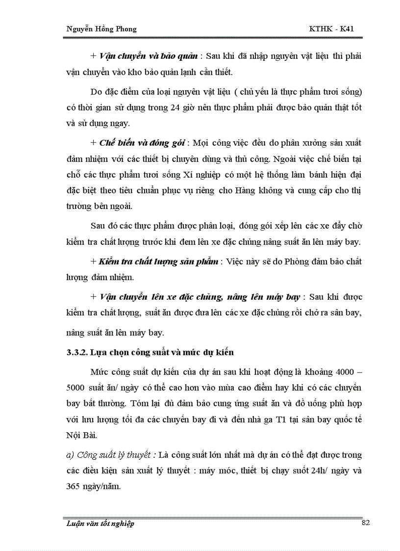 image for page Thiết kế phương án đầu tư mở rộng Công ty cung ứng suất ăn hàng không Nội Bài