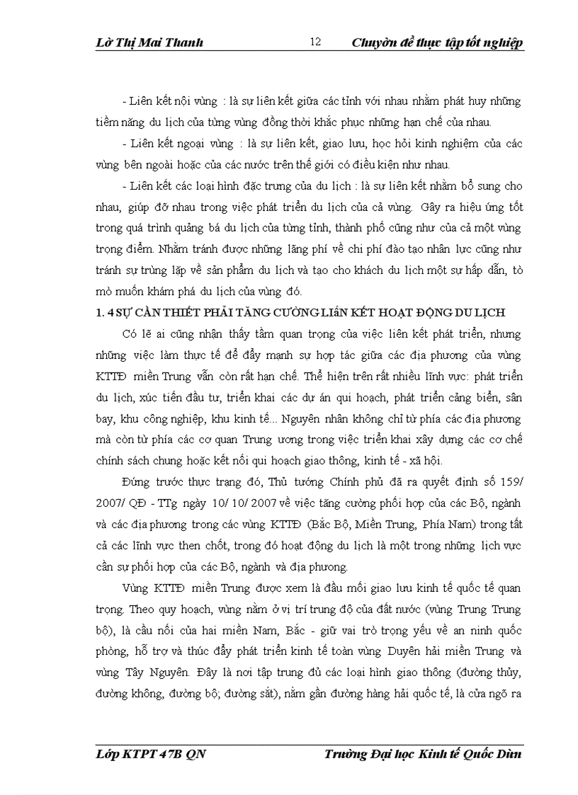 image for page Tăng cường liên kết trong hoạt động du lịch của các tỉnh thuộc vùng kinh tế trọng điểm miền Trung