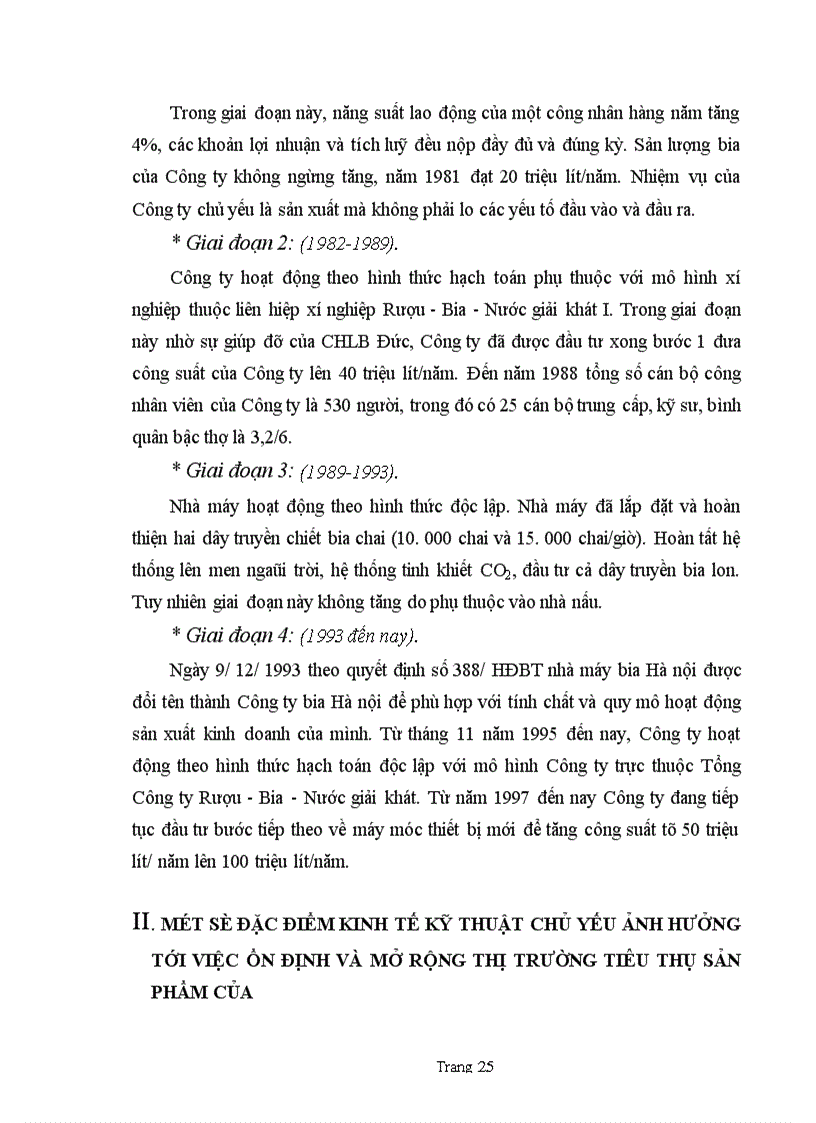 image for page Thị trường tiêu thụ sản phẩm của Công ty Bia Hà nội