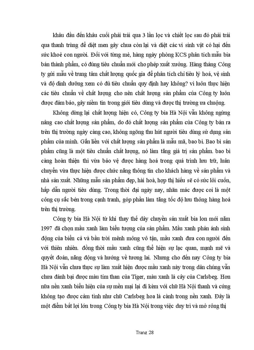 image for page Thị trường tiêu thụ sản phẩm của Công ty Bia Hà nội