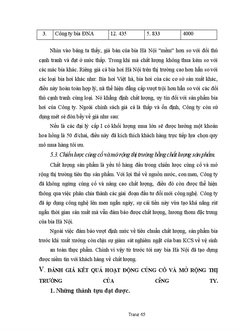 image for page Thị trường tiêu thụ sản phẩm của Công ty Bia Hà nội