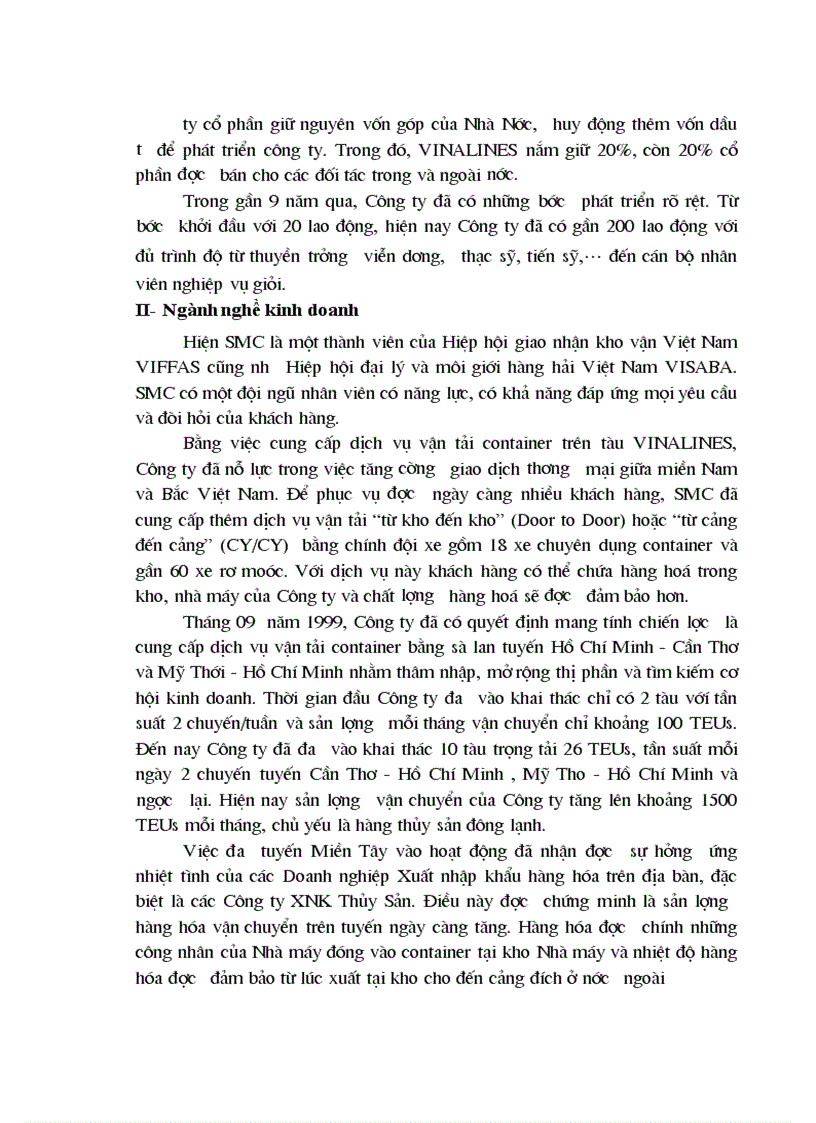 image for page Thực trạng khai thác container của chi nhánh Miền Bắc