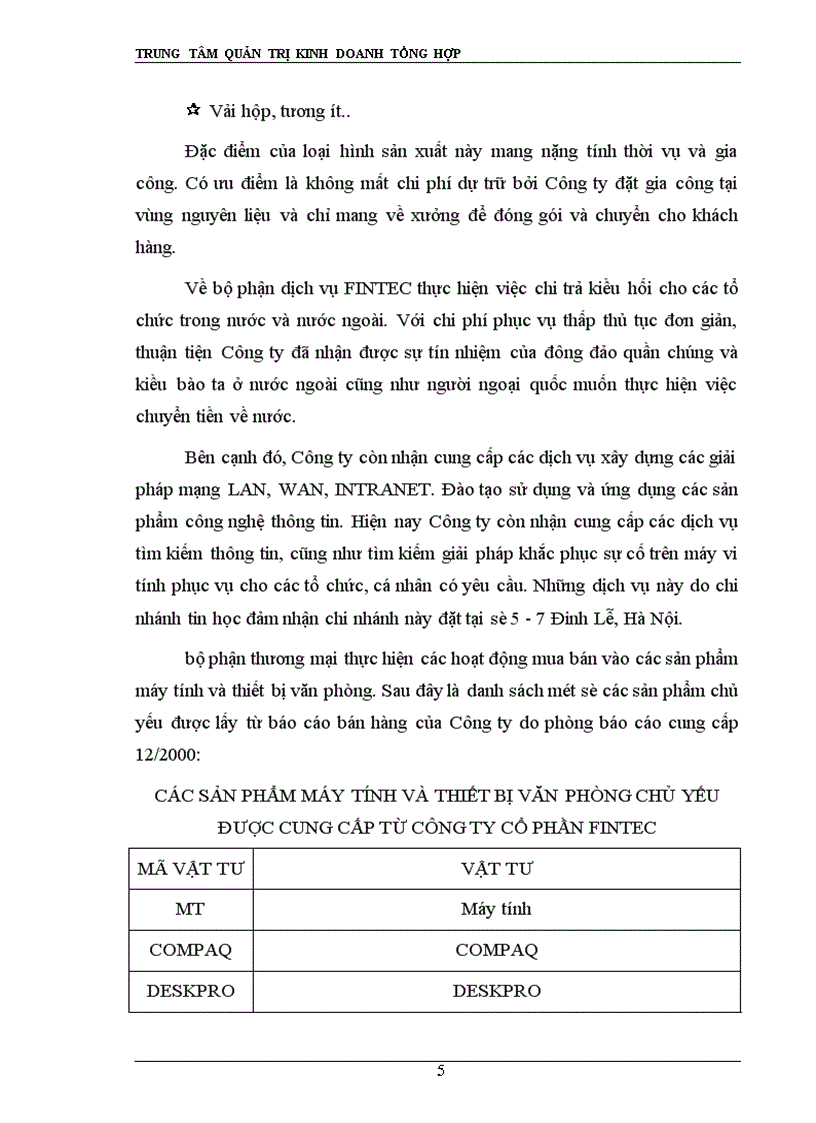 image for page Quá trình hình thành và đặc điểm chung của Công ty cổ phần fintec