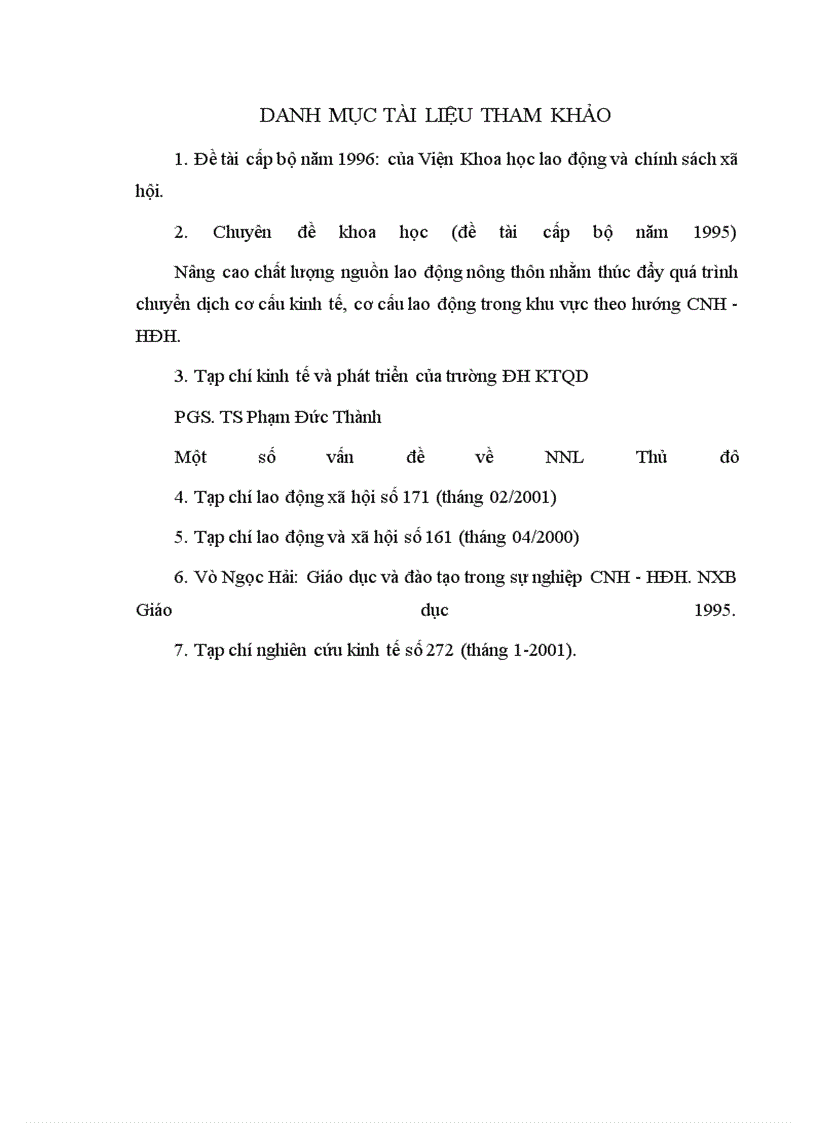 image for page Nâng cao sử dụng nguồn nhân lực ở Hà Nội trong thời kỳ CNH - HĐH giai đoạn đến năm 2010