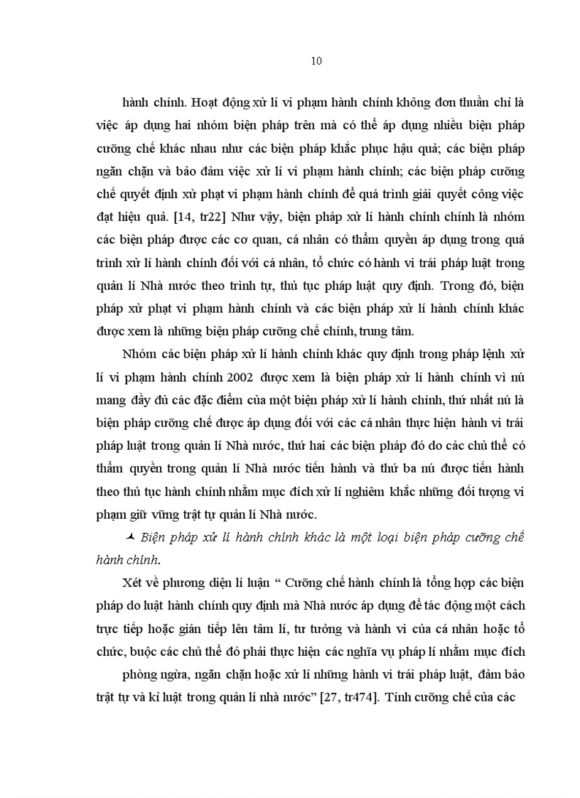 image for page Các biện pháp xử lí hành chính khác theo quy định của pháp luật Việt Nam