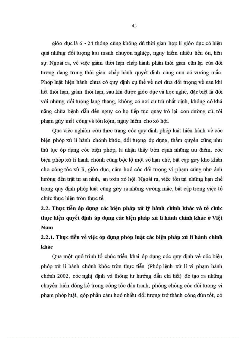 image for page Các biện pháp xử lí hành chính khác theo quy định của pháp luật Việt Nam