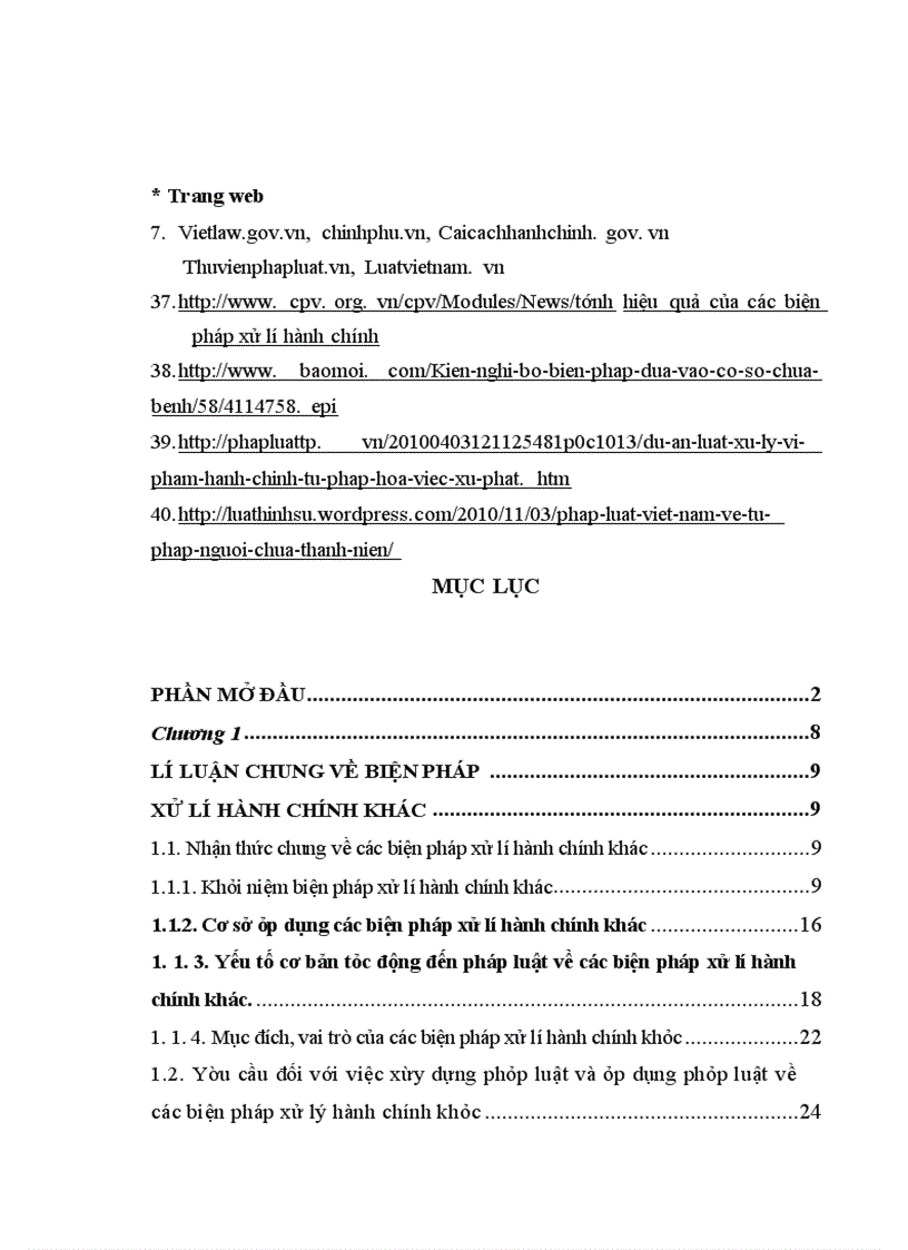 image for page Các biện pháp xử lí hành chính khác theo quy định của pháp luật Việt Nam