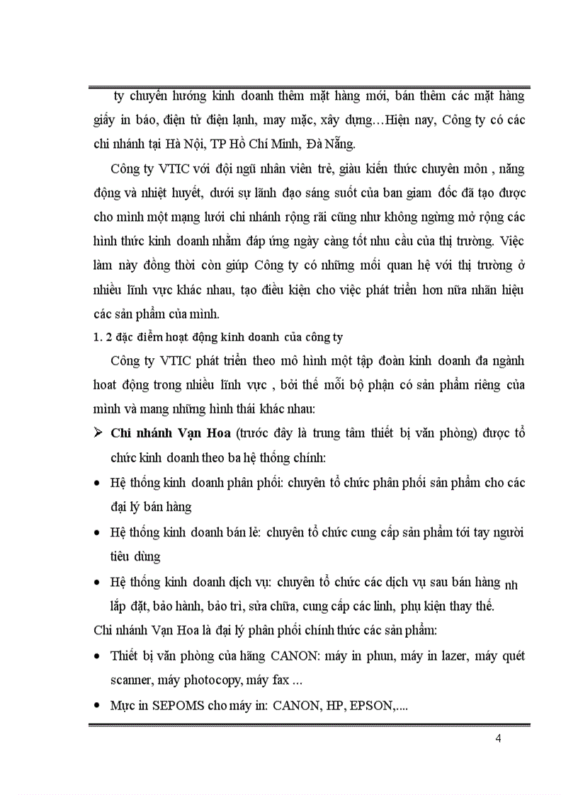 image for page Báo cáo thực tập tại Công ty Cổ phần thương mại hợp tác và đầu tư Việt Nam ( VTIC )