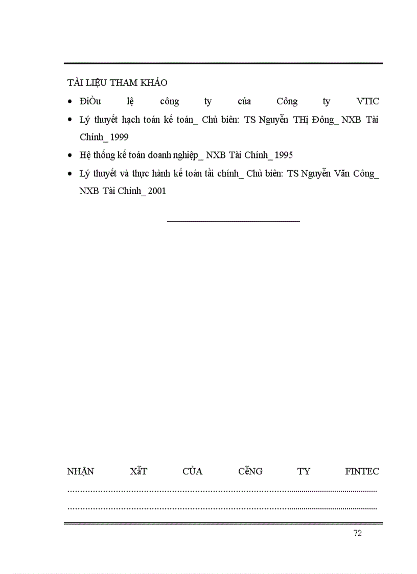 image for page Báo cáo thực tập tại Công ty Cổ phần thương mại hợp tác và đầu tư Việt Nam ( VTIC )