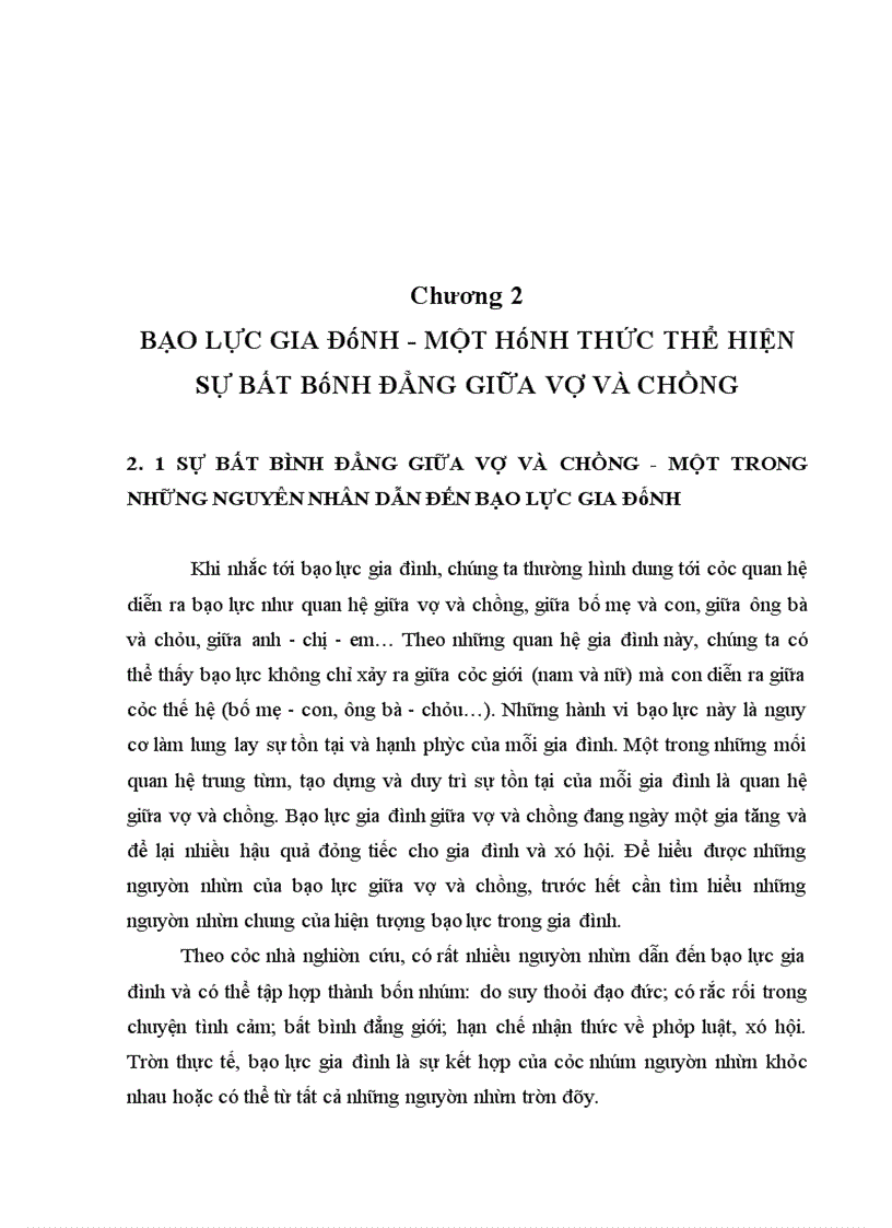 image for page Bạo lực gia đình - một hình thức thể hiện sự bất bình đẳng giữa vợ và chồng