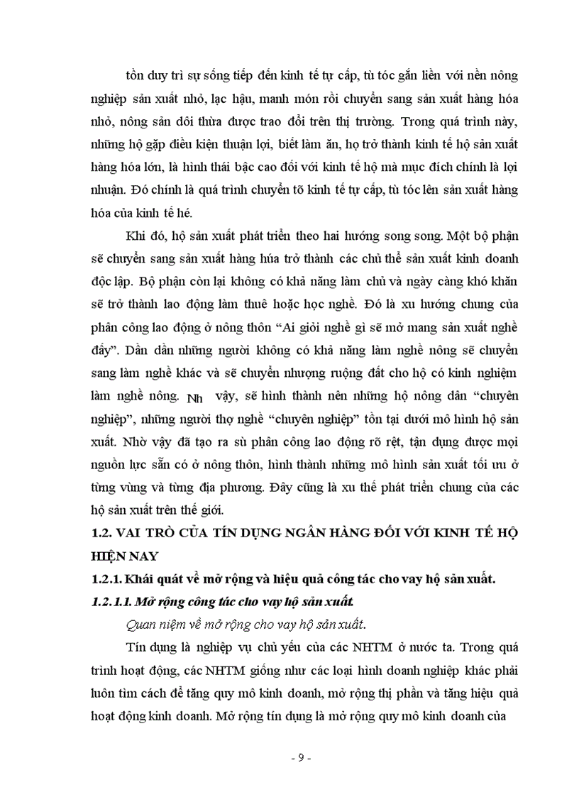 image for page Một số giải pháp nhằm mở rộng và nâng cao hiệu quả công tác cho vay hộ sản xuất ở NHNo&PTNT Thanh Trì