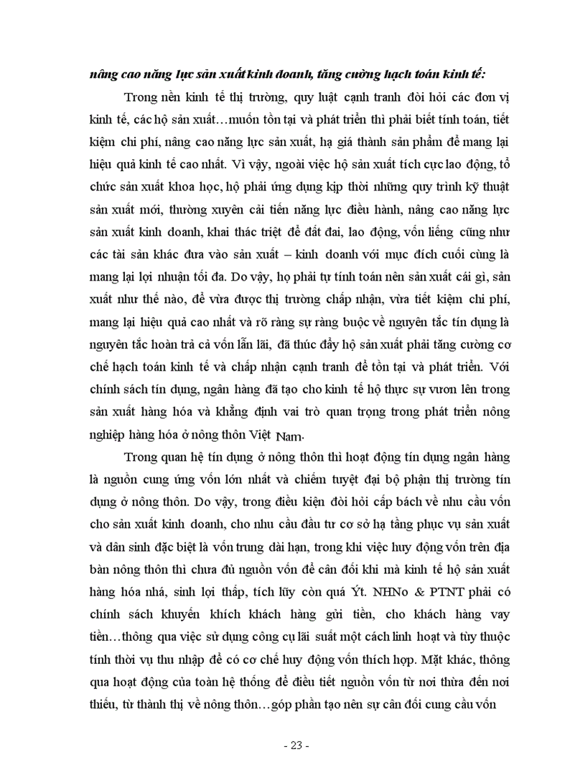 image for page Một số giải pháp nhằm mở rộng và nâng cao hiệu quả công tác cho vay hộ sản xuất ở NHNo&PTNT Thanh Trì