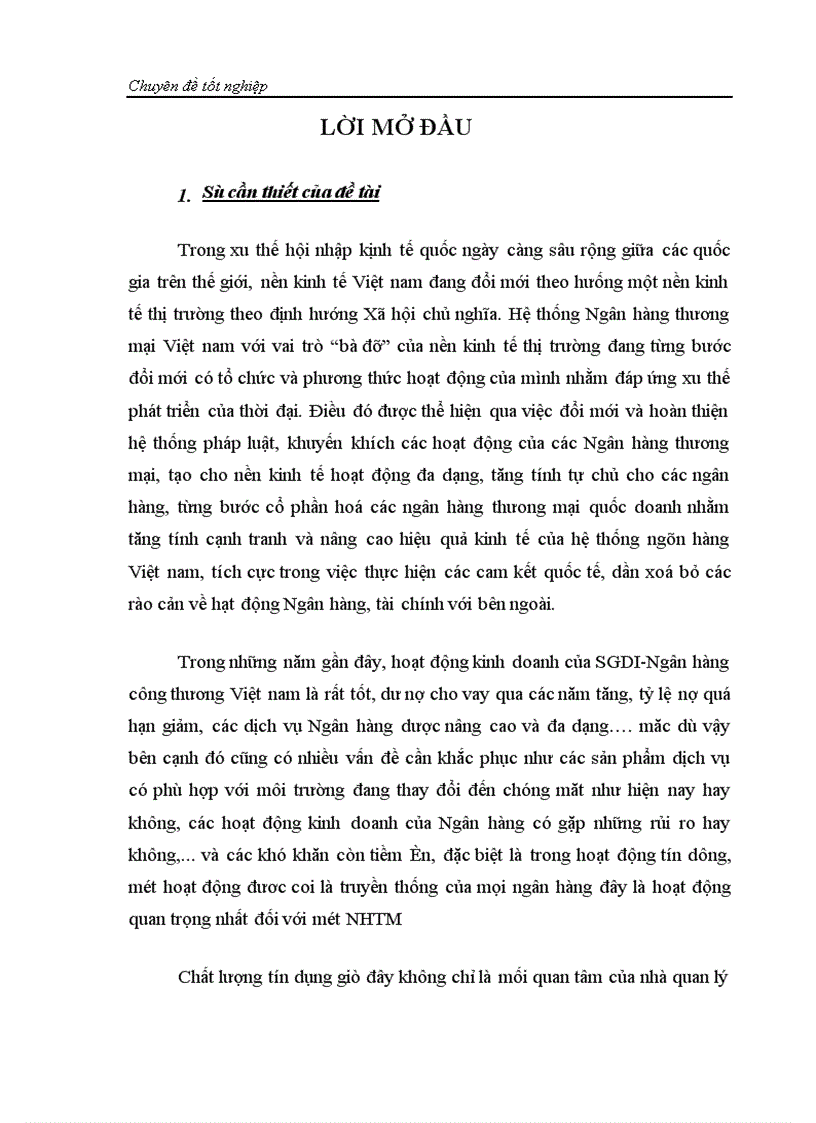 image for page Nâng cao chất lượng tín dụng tại SGDI-NHCTVN