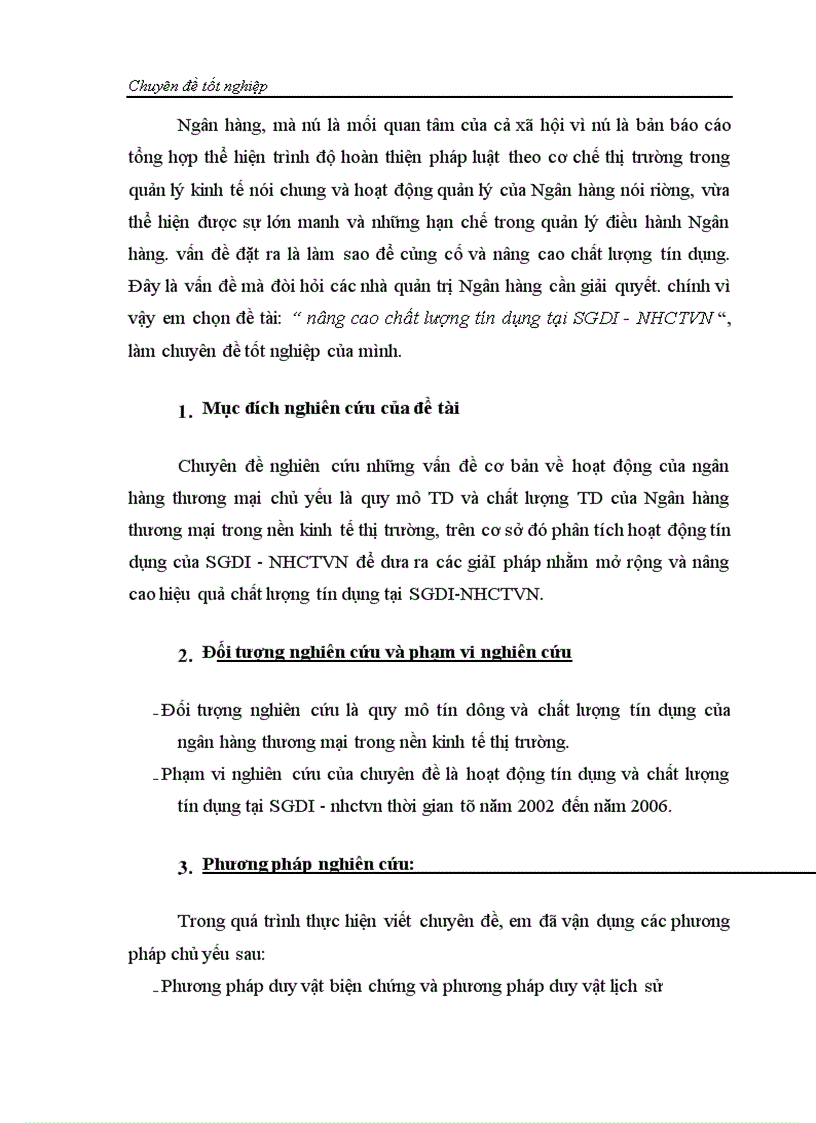 image for page Nâng cao chất lượng tín dụng tại SGDI-NHCTVN