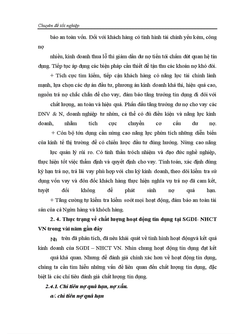 image for page Nâng cao chất lượng tín dụng tại SGDI-NHCTVN