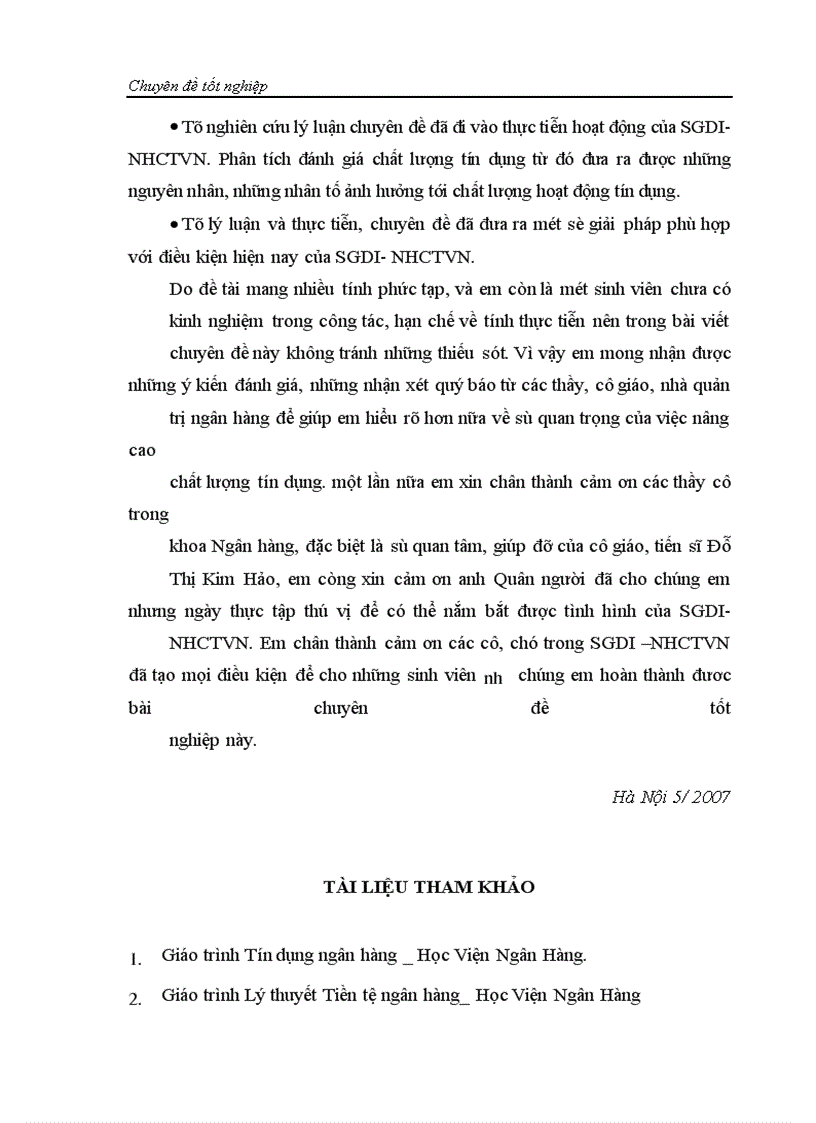 image for page Nâng cao chất lượng tín dụng tại SGDI-NHCTVN