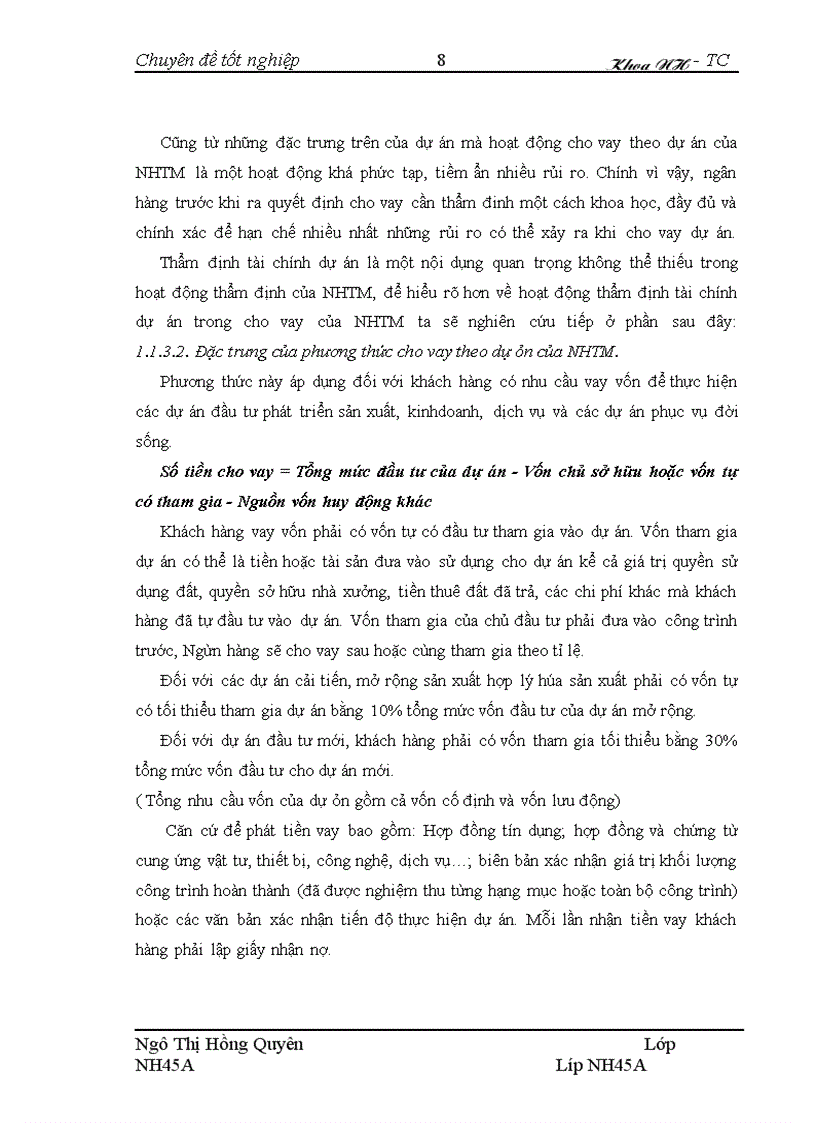 image for page Nâng cao chất lượng thẩm định tài chính dự án trong hoạt động cho vay tại hội sở Ngân hàng thương mại cổ phần Bắc Á