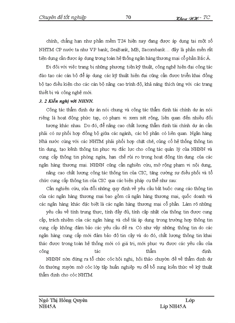 image for page Nâng cao chất lượng thẩm định tài chính dự án trong hoạt động cho vay tại hội sở Ngân hàng thương mại cổ phần Bắc Á