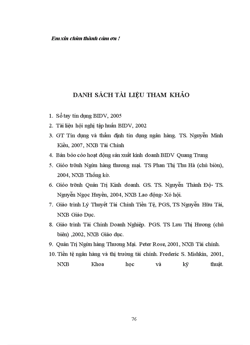 image for page Quản lý tín dụng tại Ngân hàng đầu tư và phát triển Việt Nam chi nhánh Quang Trung