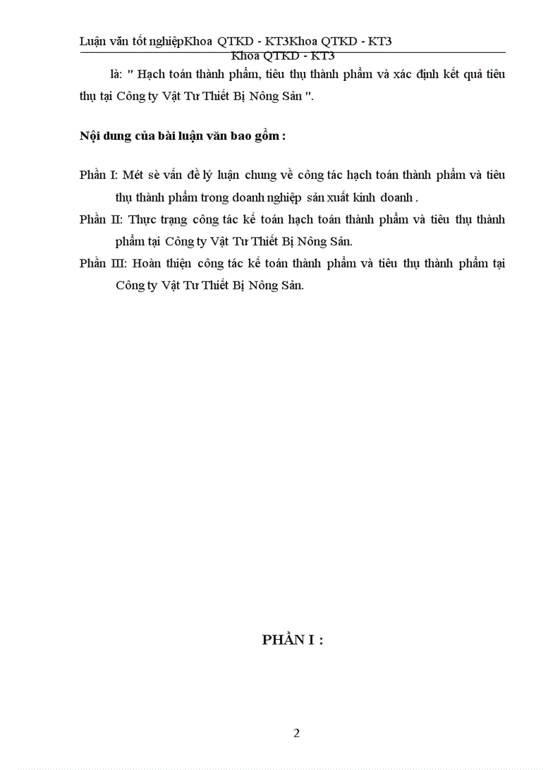 image for page Hạch toán thành phẩm, tiêu thụ thành phẩm và xác định kết quả tiêu thụ tại Công ty Vật Tư Thiết Bị Nông Sản