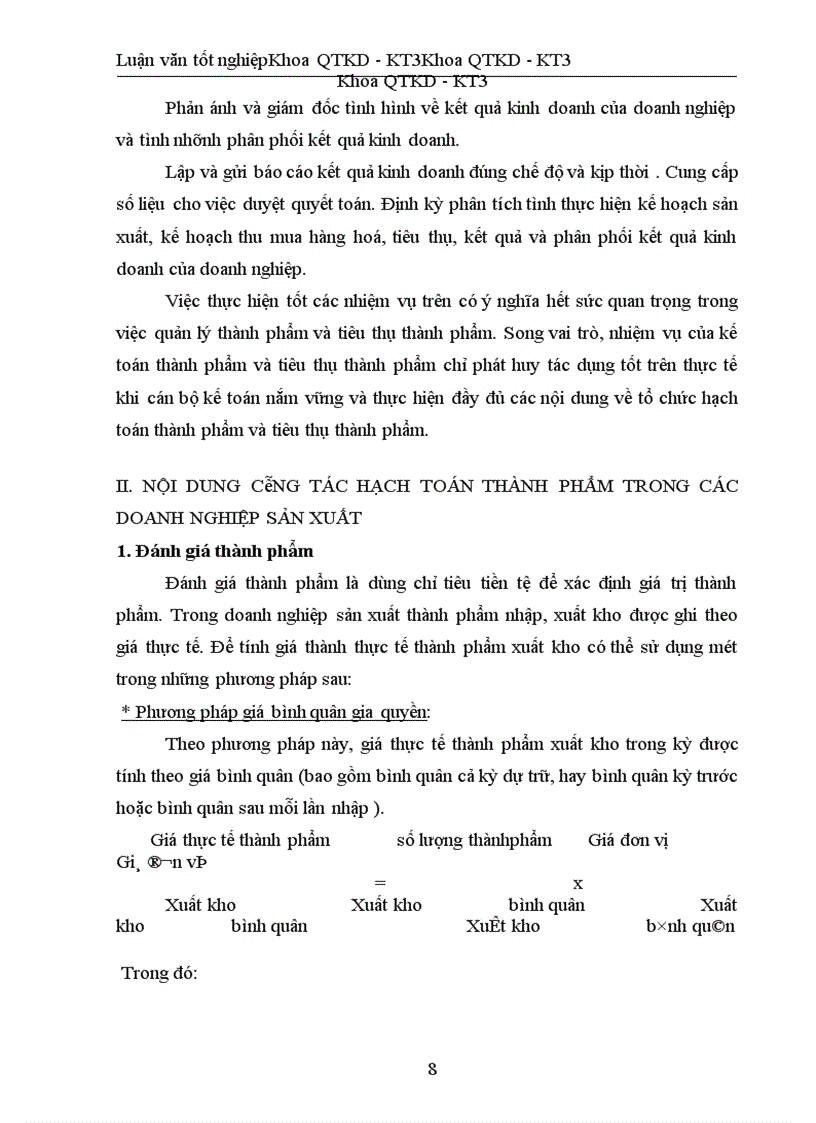 image for page Hạch toán thành phẩm, tiêu thụ thành phẩm và xác định kết quả tiêu thụ tại Công ty Vật Tư Thiết Bị Nông Sản