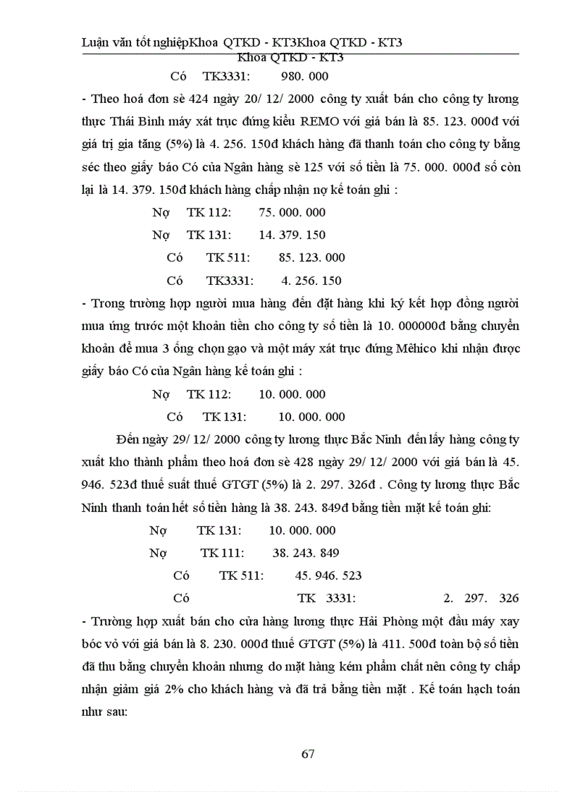 image for page Hạch toán thành phẩm, tiêu thụ thành phẩm và xác định kết quả tiêu thụ tại Công ty Vật Tư Thiết Bị Nông Sản