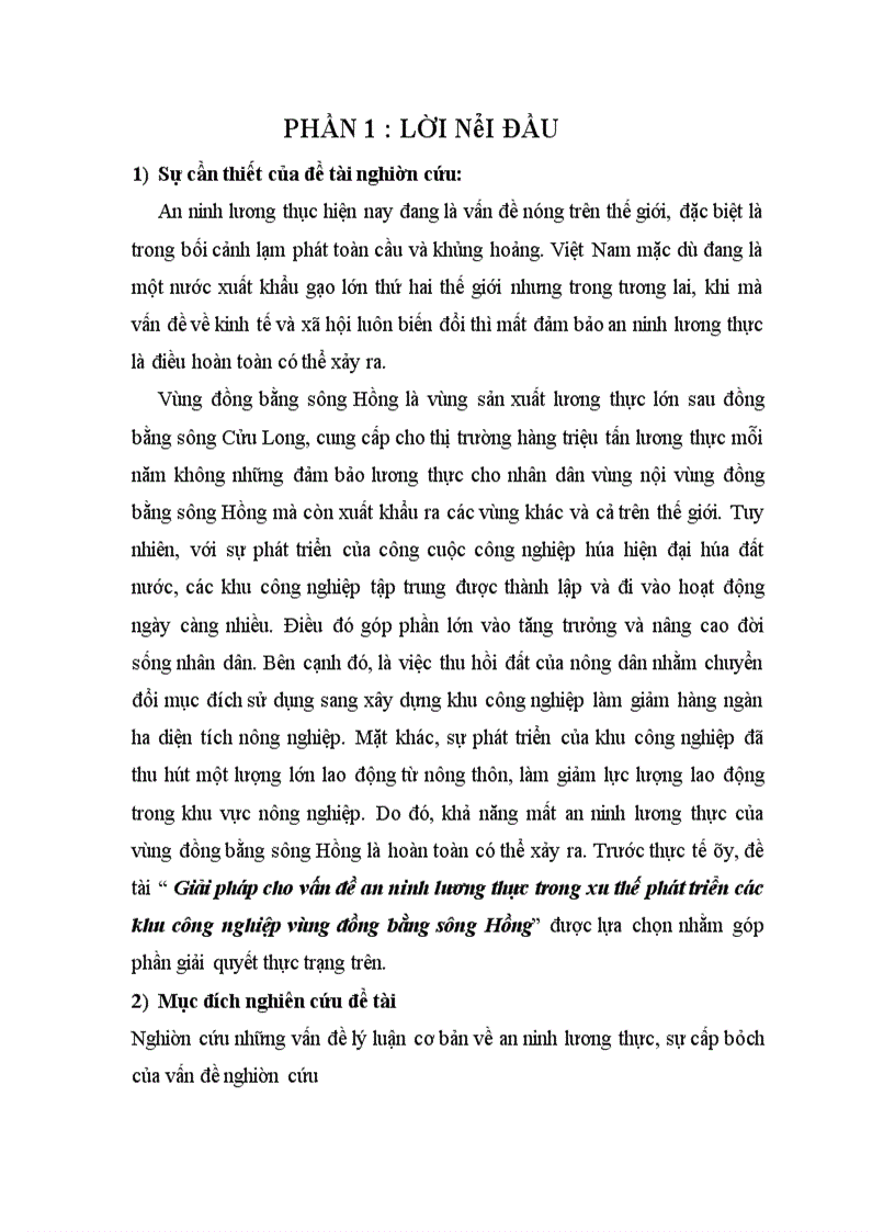 image for page Giải pháp cho vấn đề an ninh lương thực trong xu thế phát triển các khu công nghiệp vùng đồng bằng sông Hồng -