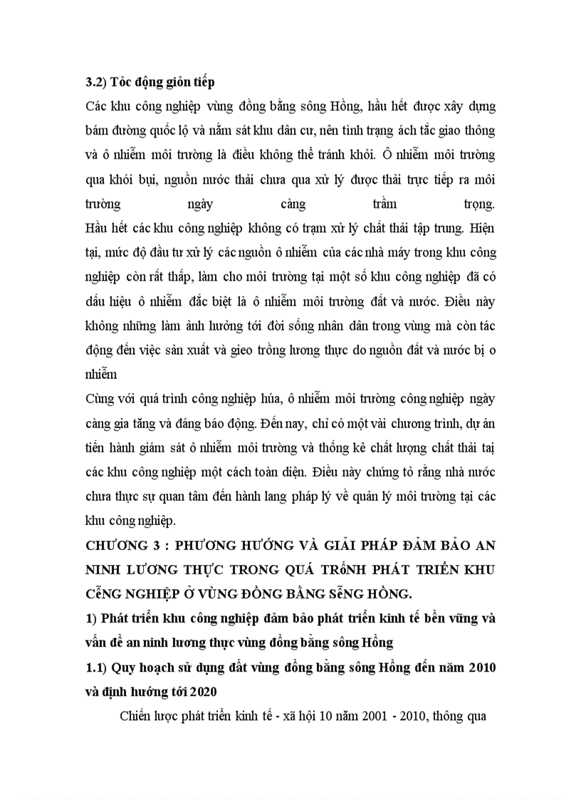 image for page Giải pháp cho vấn đề an ninh lương thực trong xu thế phát triển các khu công nghiệp vùng đồng bằng sông Hồng -