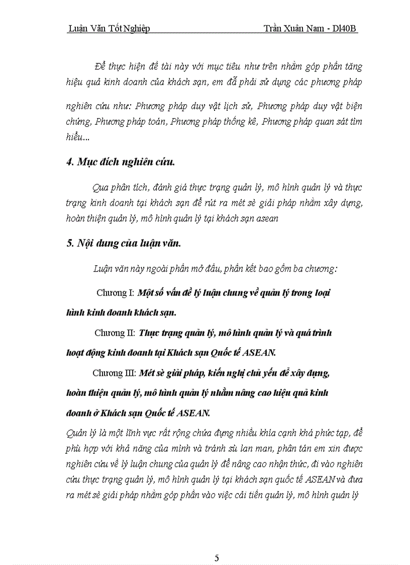 image for page Tiếp tục xây dựng, hoàn thiện về quản lý và mô hình quản lý tại Khách sạn Quốc tế ASEAN nhằm tăng hiệu quả kinh doanh