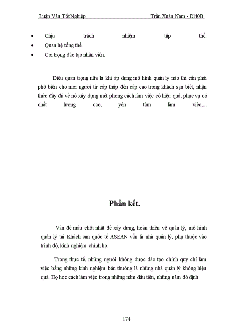 image for page Tiếp tục xây dựng, hoàn thiện về quản lý và mô hình quản lý tại Khách sạn Quốc tế ASEAN nhằm tăng hiệu quả kinh doanh