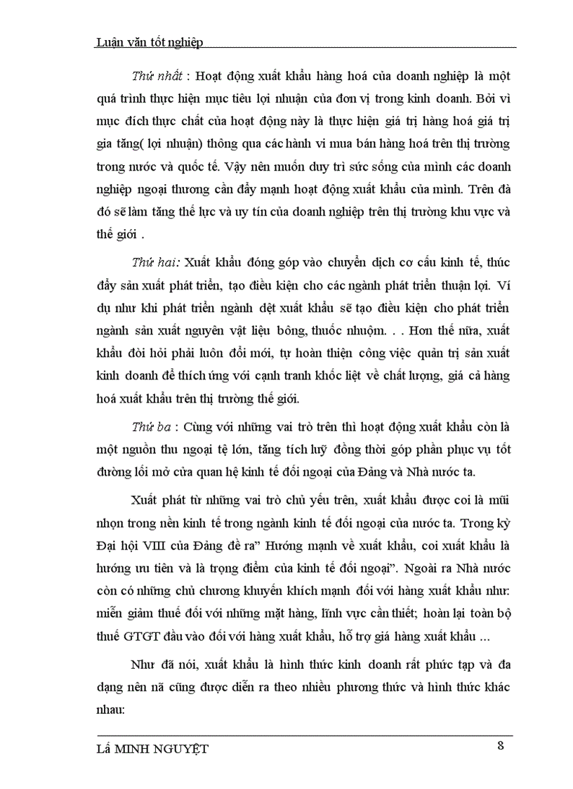 image for page Hoàn thiện tổ chức hạch toán các hoạt động xuất khẩu hàng hoá với việc nâng cao hiệu quả kinh doanh tại Công ty XNK tổng hợp và chuyển giao công nghệ VN