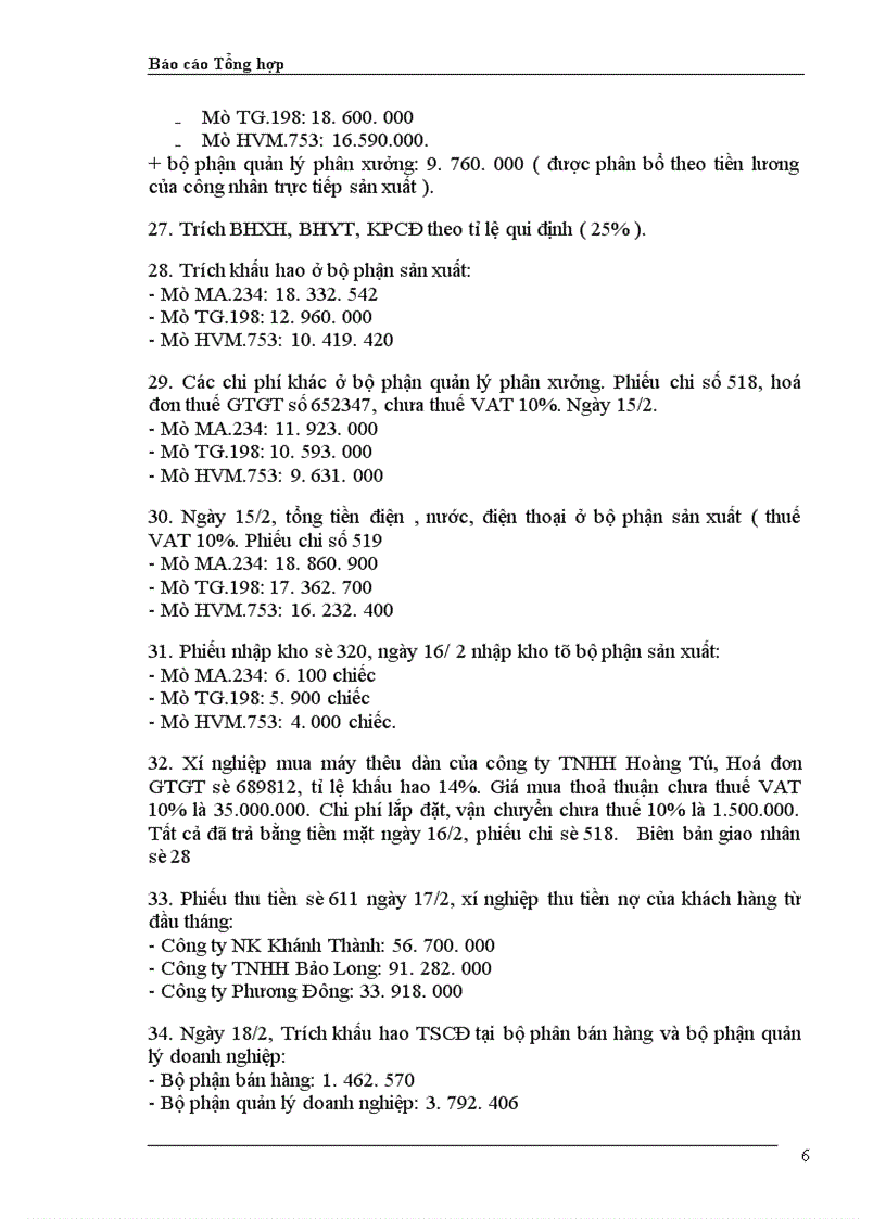 image for page Hạch toán hàng tồn kho của Xí nghiệp may Thăng Long