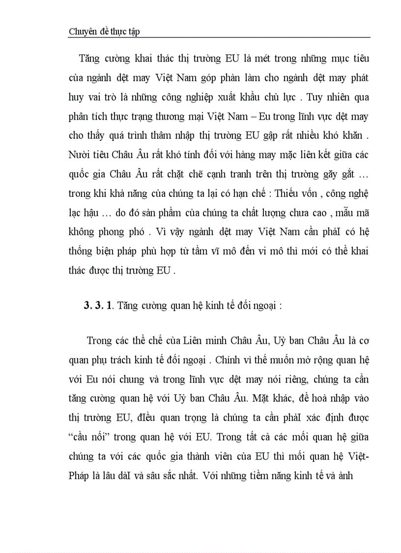 image for page Thực trạng thương mại Việt Nam – EU trong lĩng vực dệt may .