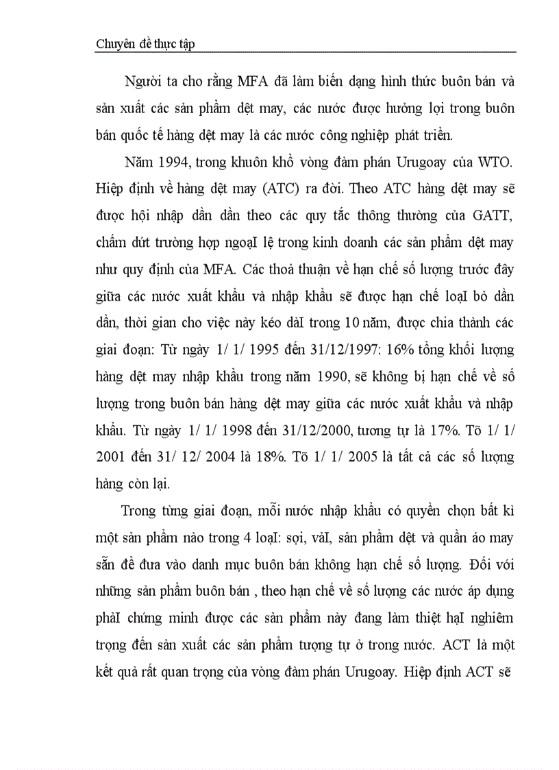 image for page Thực trạng thương mại Việt Nam – EU trong lĩng vực dệt may .