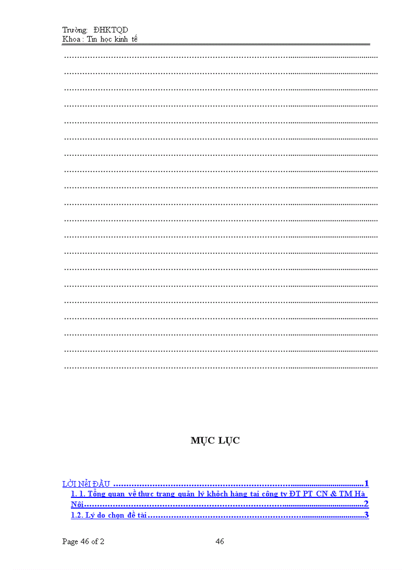 image for page Xây dựng chương trình quản lý khách hàng tại công ty ĐT PT CN & TM Hà Nội