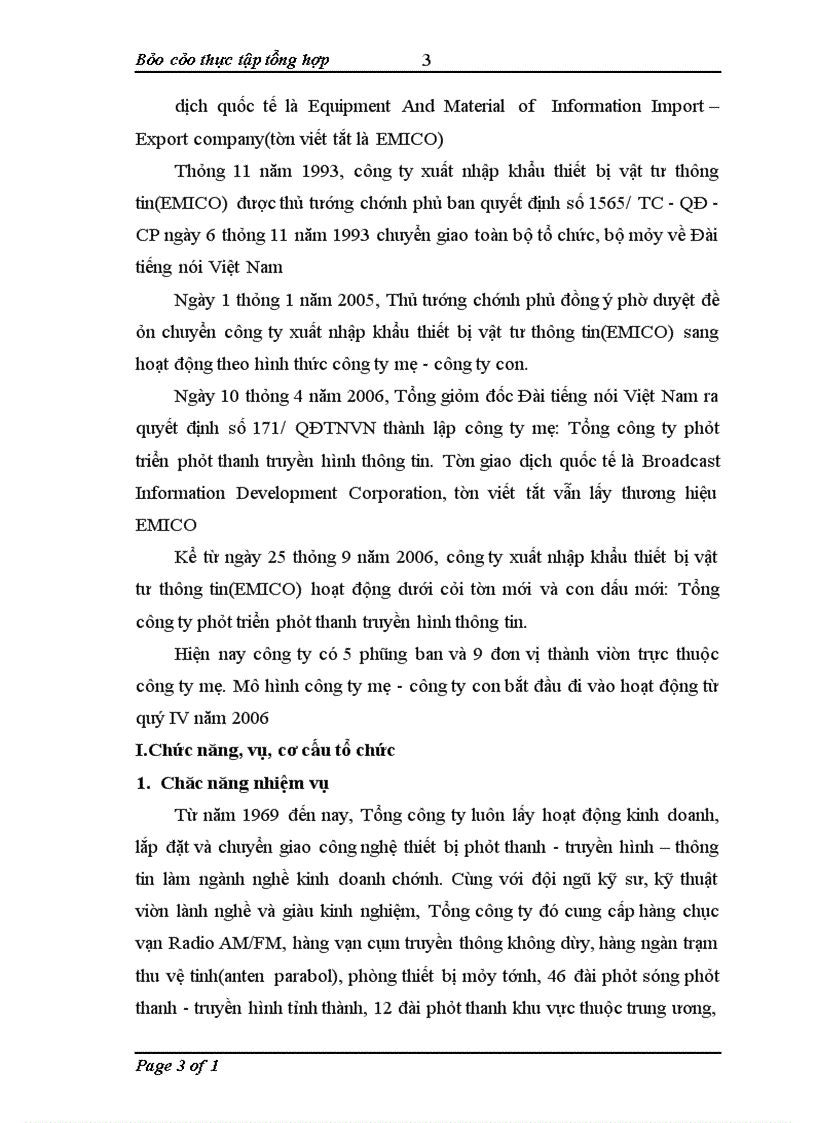 image for page Giới thiệu về hoạt động nghiệp vụ trong quá trình thực tập tại Tổng công ty phát triển phát thanh truyền hình thông tin