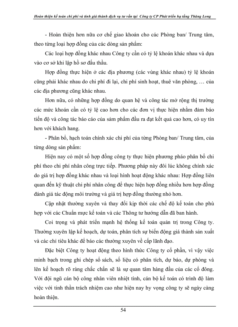 image for page Hoàn thiện Kế toán chi phí và tính giá thành dịch vụ tư vấn tại Công ty CP Phát triển Hạ tầng Thăng Long