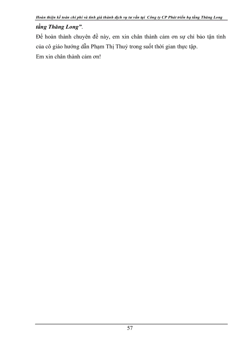 image for page Hoàn thiện Kế toán chi phí và tính giá thành dịch vụ tư vấn tại Công ty CP Phát triển Hạ tầng Thăng Long