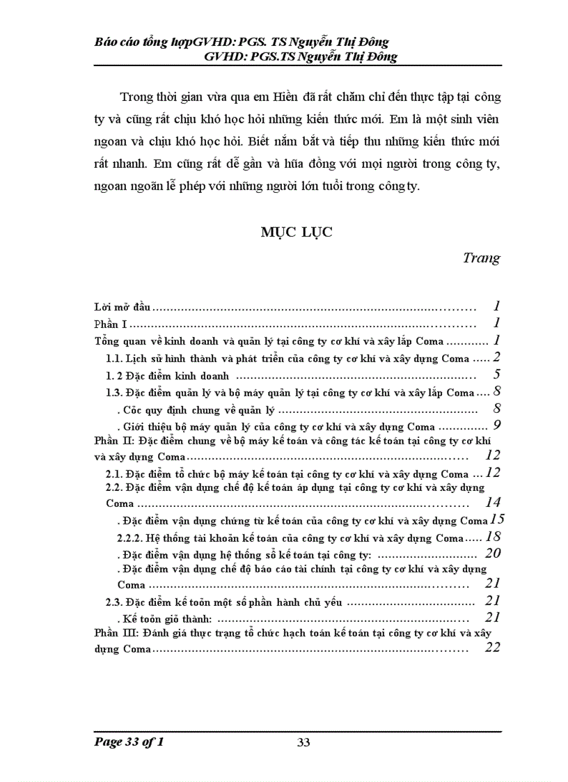 image for page Đặc điểm chung về bộ máy kế toán và công tác kế toán tại công ty cơ khí và xây dựng Coma