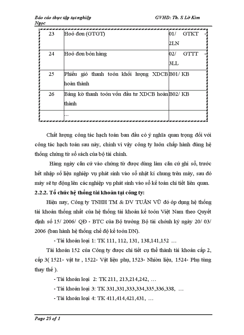 image for page Đánh giá thực trạng hạch toán kế toán tại Công ty TNHH TM và DV Tuấn Vũ