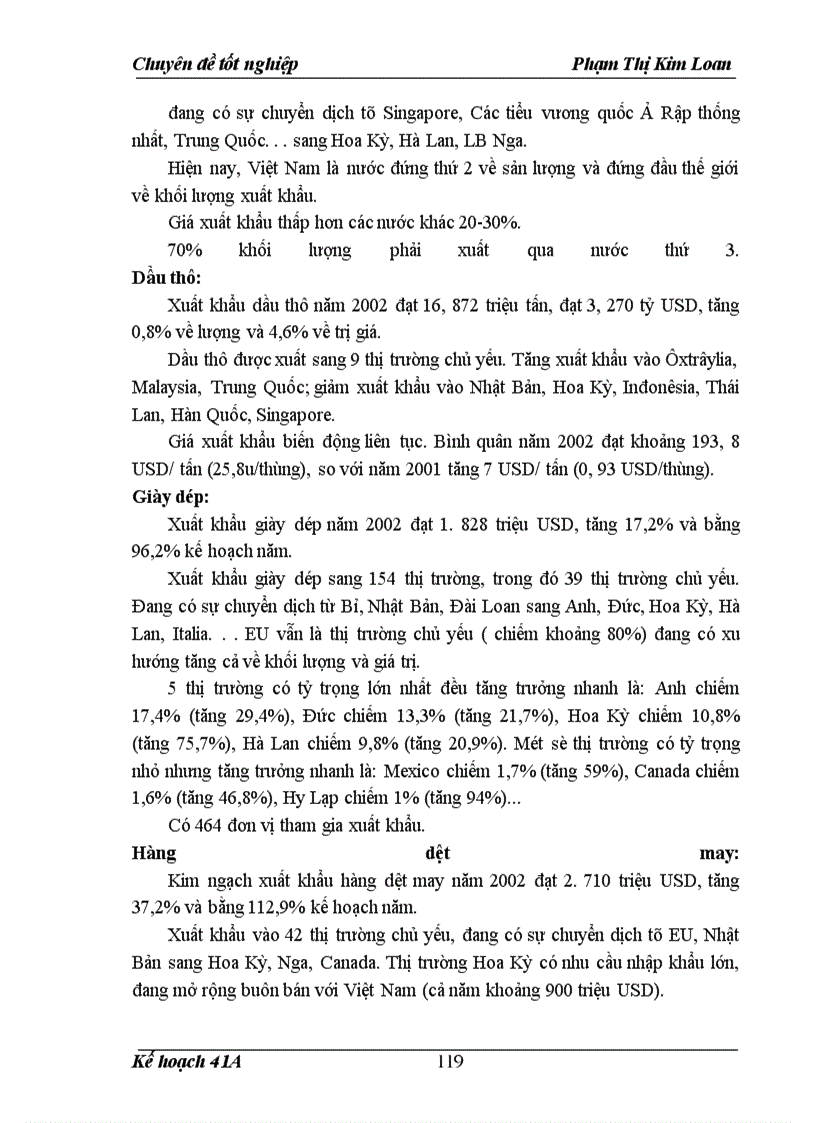 image for page Giải pháp thực hiện kế hoạch xuất khẩu các mặt hàng chủ lực của Việt Nam thời kỳ 2001-2005