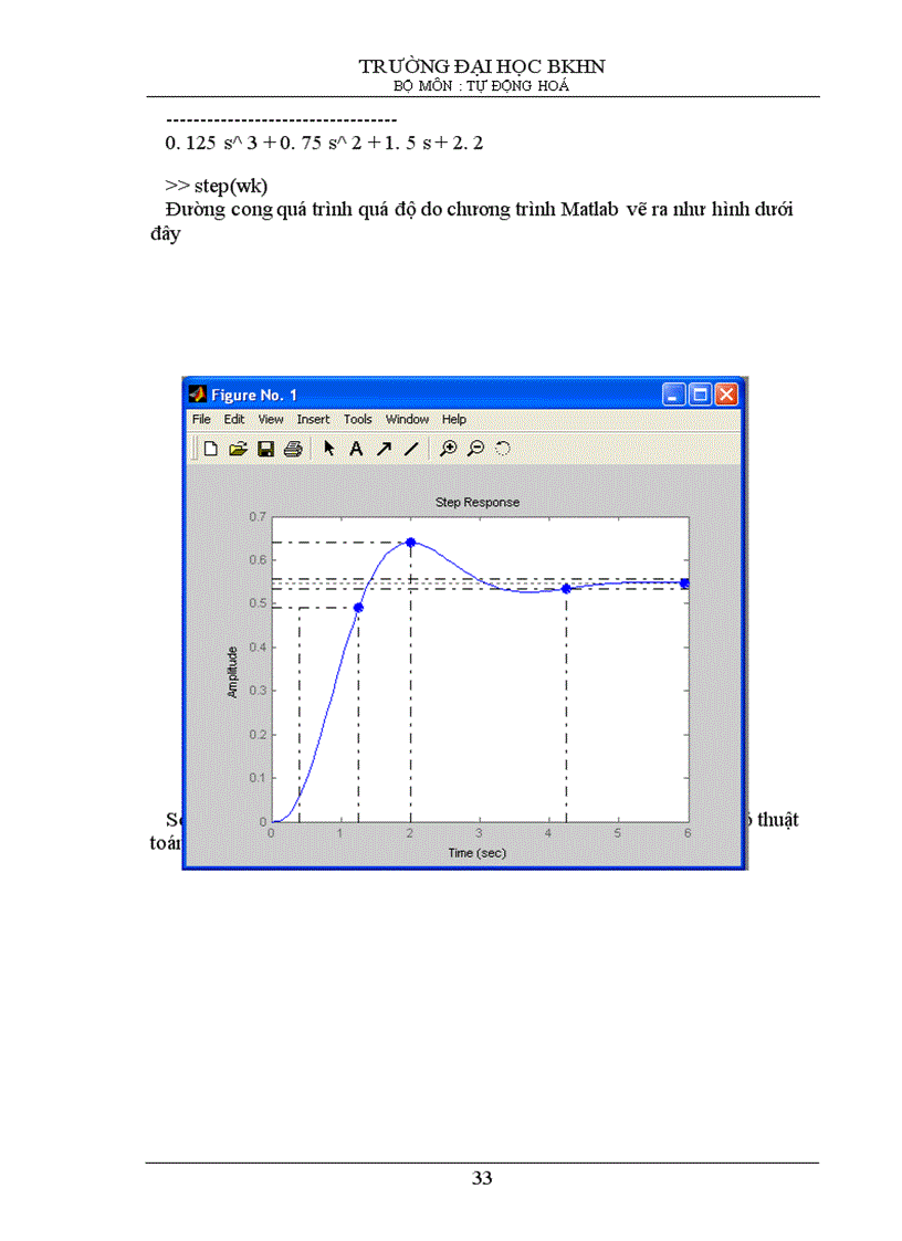 image for page Dùng máy tính khảo sát quá trình quá độ của hệ điều khiển tự động