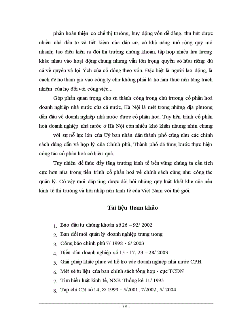 image for page Cổ phần hoá doanh nghiệp nhà nước trên địa bàn Hà Nội”