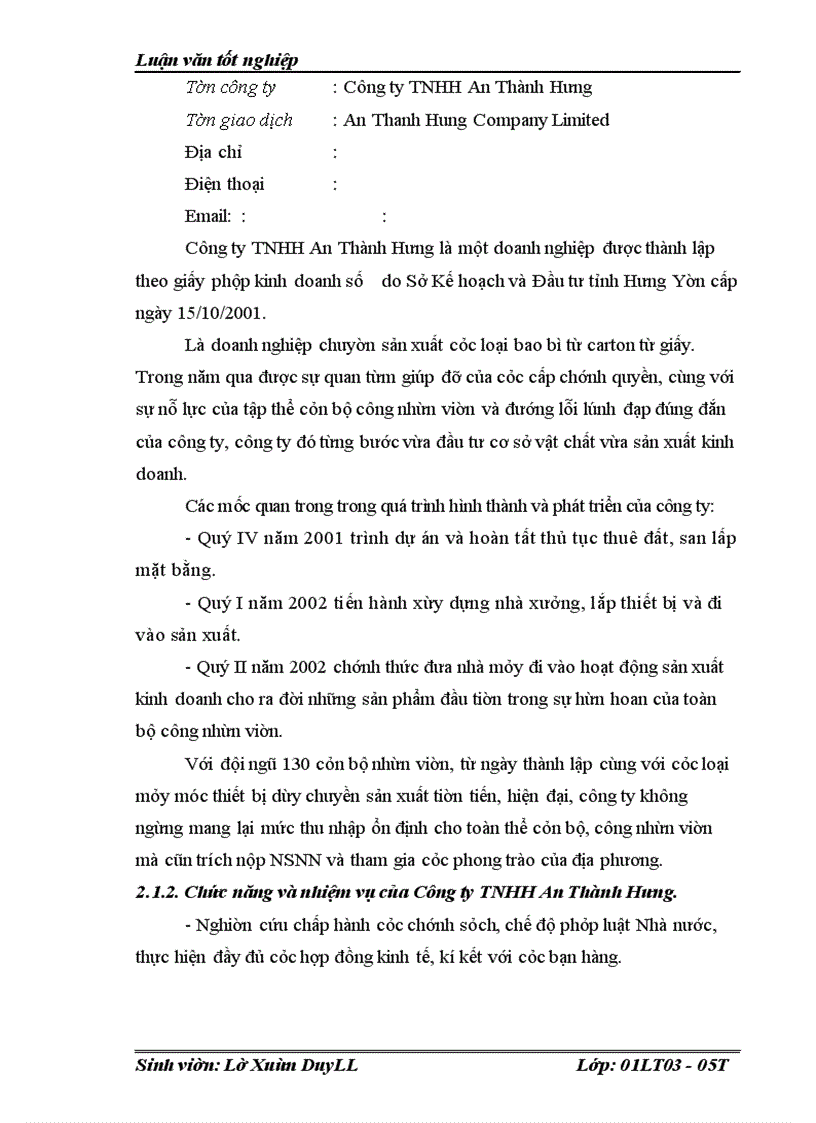 image for page Kế toán tập hợp chi phí sản xuất và tính giá thành sản phẩm tại Công ty TNHH An Thành Hưng