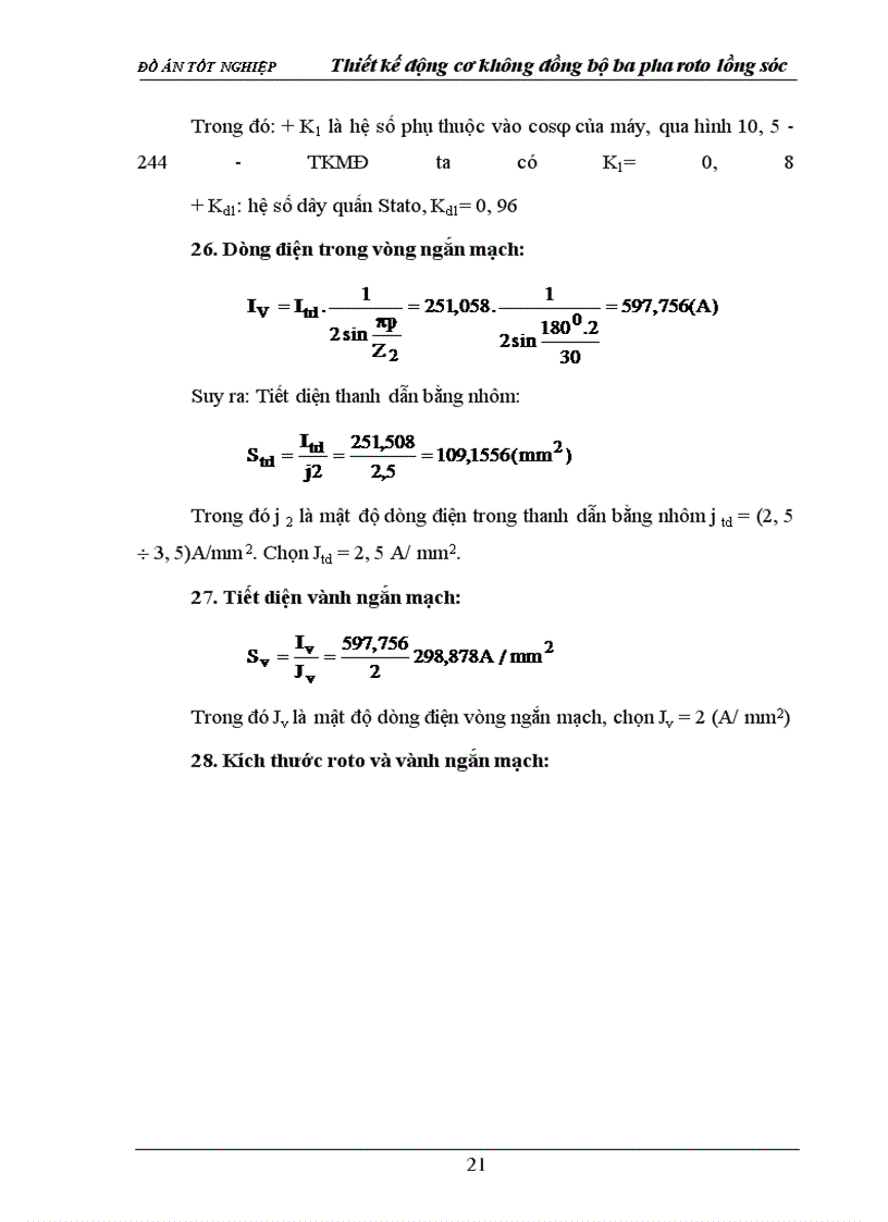 image for page Thiết kế động cơ không đồng bộ ba pha roto lồng sóc