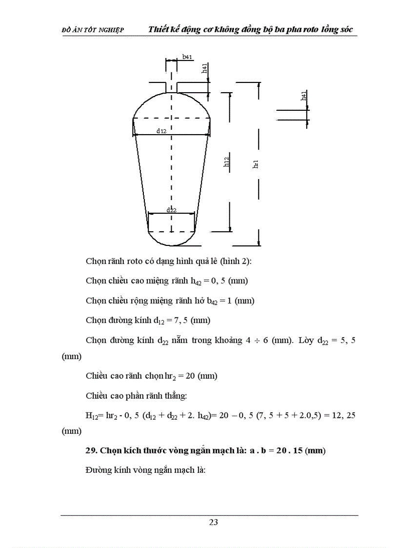 image for page Thiết kế động cơ không đồng bộ ba pha roto lồng sóc