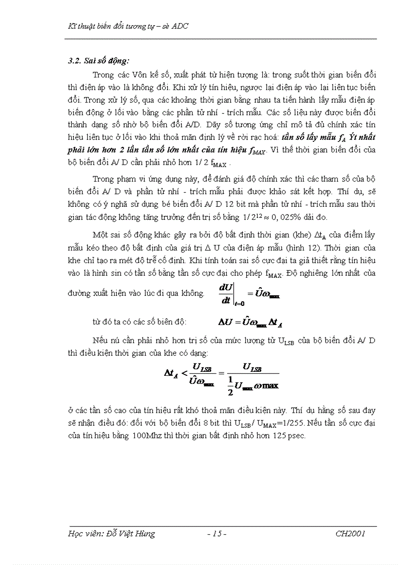 image for page Kĩ thuật biến đổi tương tự – số ADC