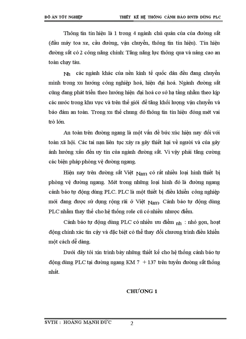 image for page Thiết kế hệ thống cảnh báo ĐNTĐ dùng PLC